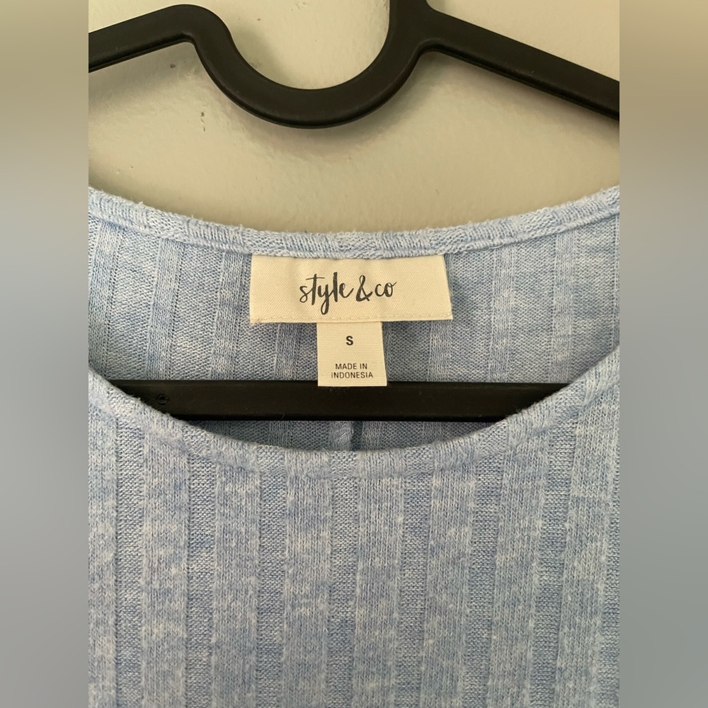 Style & Co. Sky Blue Knit Dress - Picture 3 of 6